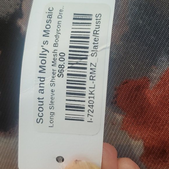 Lovestitch body con dress with sheer long sleeves. New with tag. - Picture 2 of 6